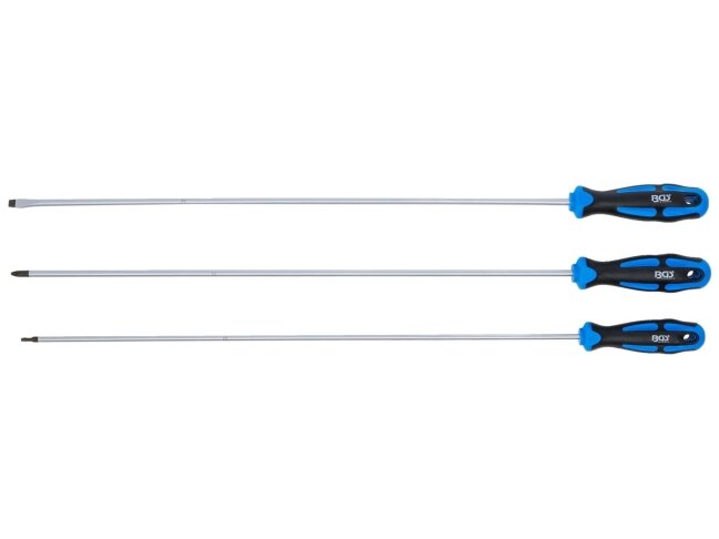 Ypač ilgų atsuktuvų rinkinys | SL 6 mm / PH2 / Torx T15 | 450 mm | 3 vnt. (74738) 1