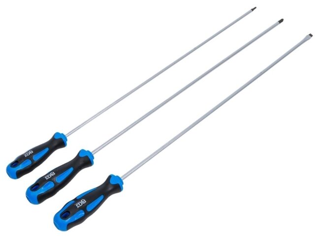 Ypač ilgų atsuktuvų rinkinys | SL 6 mm / PH2 / Torx T15 | 450 mm | 3 vnt. (74738) 2