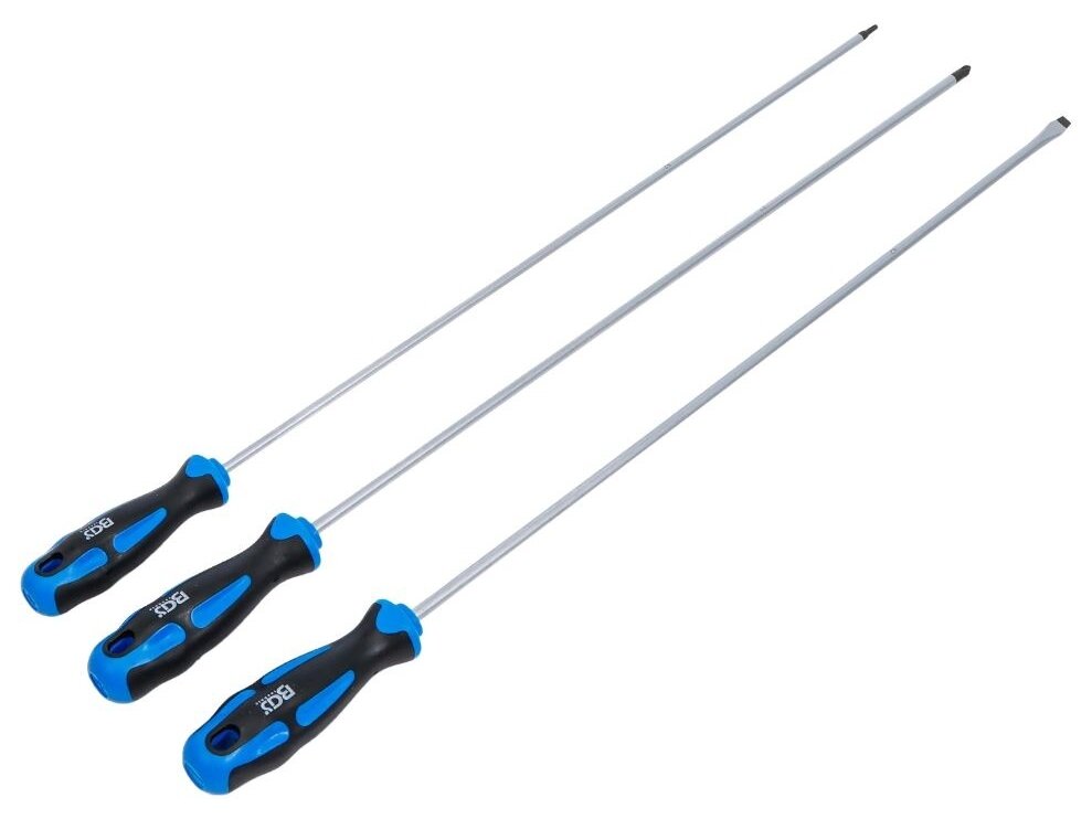 Ypač ilgų atsuktuvų rinkinys | SL 6 mm / PH2 / Torx T15 | 450 mm | 3 vnt. (74738) 2