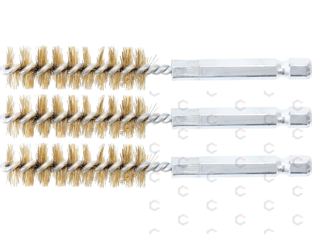 Žalvariniai šepečiai vamzdeliams | 14 mm | 6,3 mm (1/4") | 3 vnt. (3078-14-M) Žalvariniai šepečiai vamzdeliams | 14 mm | 6,3 mm (1/4") | 3 vnt. (3078-14-M)