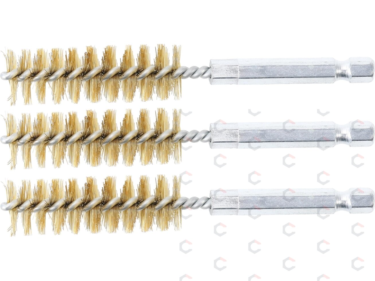 Žalvariniai šepečiai vamzdeliams | 15 mm | 6,3 mm (1/4") | 3 vnt. (3078-15-M) Žalvariniai šepečiai vamzdeliams | 15 mm | 6,3 mm (1/4") | 3 vnt. (3078-15-M)