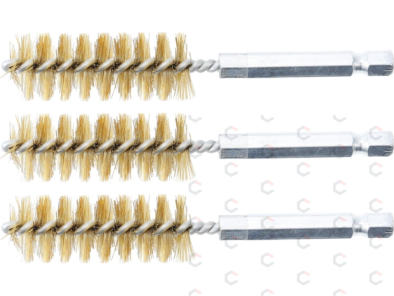 Žalvariniai šepečiai vamzdeliams | 17 mm | 6,3 mm (1/4") | 3 vnt. (3078-17-M) Žalvariniai šepečiai vamzdeliams | 17 mm | 6,3 mm (1/4") | 3 vnt. (3078-17-M)