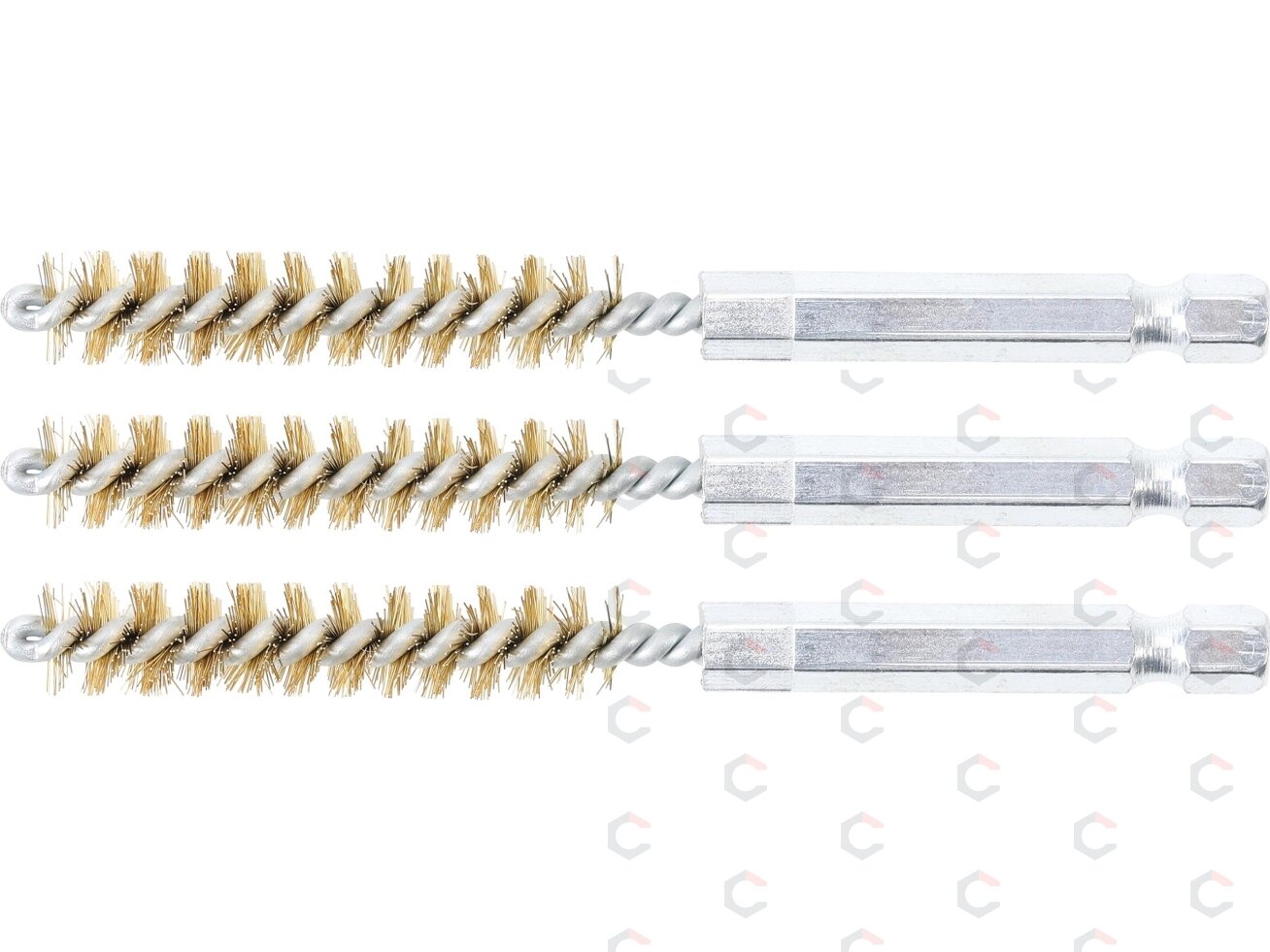 Žalvariniai šepečiai vamzdeliams | 9 mm | 6,3 mm (1/4") | 3 vnt. (3078-9-M) Žalvariniai šepečiai vamzdeliams | 9 mm | 6,3 mm (1/4") | 3 vnt. (3078-9-M)