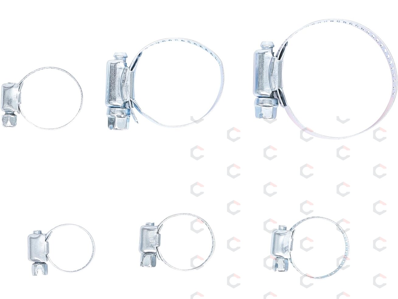 Žarnų sąvaržų asortimentas | Ø 4-45 mm | 6 vnt. (80855) 1 Žarnų sąvaržų asortimentas | Ø 4-45 mm | 6 vnt. (80855) 1