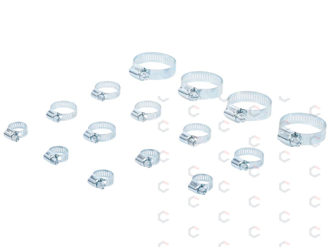 Žarnų sąvaržų rinkinys | Ø 10 - 45 mm | 15 vnt. (88185) Žarnų sąvaržų rinkinys | Ø 10 - 45 mm | 15 vnt. (88185)