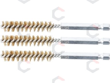 Žalvariniai šepečiai vamzdeliams | 10 mm | 6,3 mm (1/4") | 3 vnt. (3078-10-M) Žalvariniai šepečiai vamzdeliams | 10 mm | 6,3 mm (1/4") | 3 vnt. (3078-10-M)
