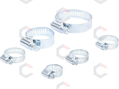 Žarnų sąvaržų asortimentas | Ø 4-45 mm | 6 vnt. (80855) Žarnų sąvaržų asortimentas | Ø 4-45 mm | 6 vnt. (80855)