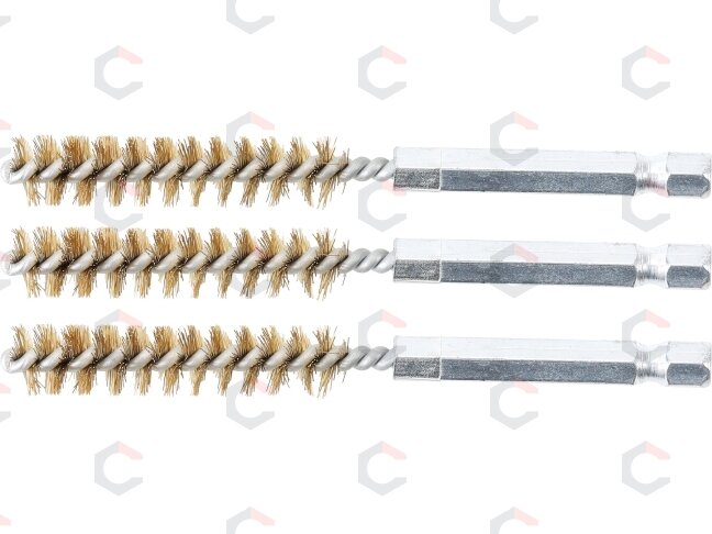 Žalvariniai šepečiai vamzdeliams | 10 mm | 6,3 mm (1/4") | 3 vnt. (3078-10-M) Žalvariniai šepečiai vamzdeliams | 10 mm | 6,3 mm (1/4") | 3 vnt. (3078-10-M)