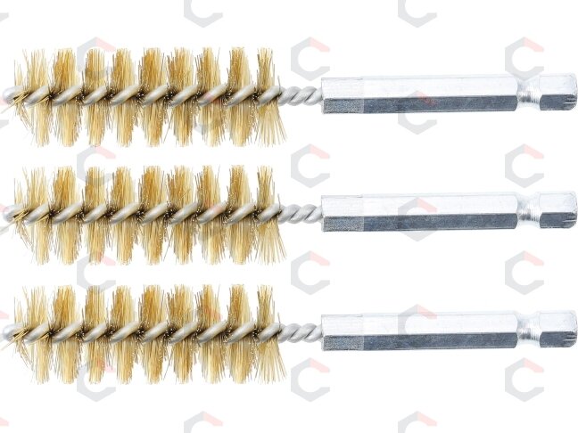 Žalvariniai šepečiai vamzdeliams | 17 mm | 6,3 mm (1/4") | 3 vnt. (3078-17-M) Žalvariniai šepečiai vamzdeliams | 17 mm | 6,3 mm (1/4") | 3 vnt. (3078-17-M)