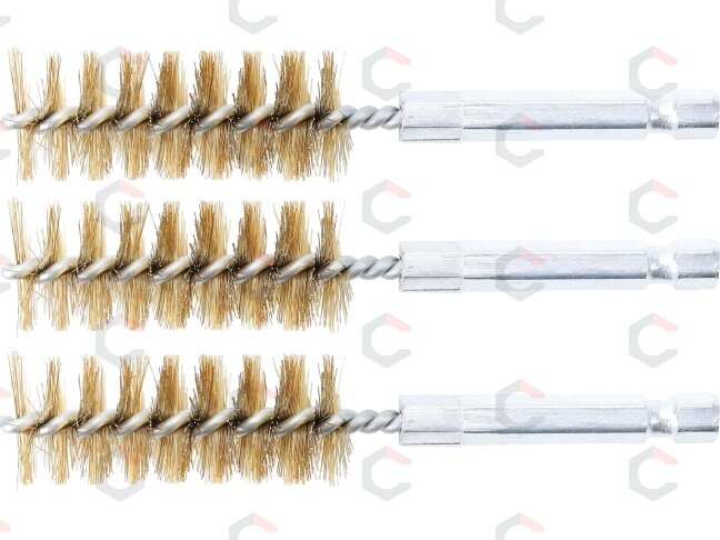 Žalvariniai šepečiai vamzdeliams | 18 mm | 6,3 mm (1/4") | 3 vnt. (3078-18-M) Žalvariniai šepečiai vamzdeliams | 18 mm | 6,3 mm (1/4") | 3 vnt. (3078-18-M)