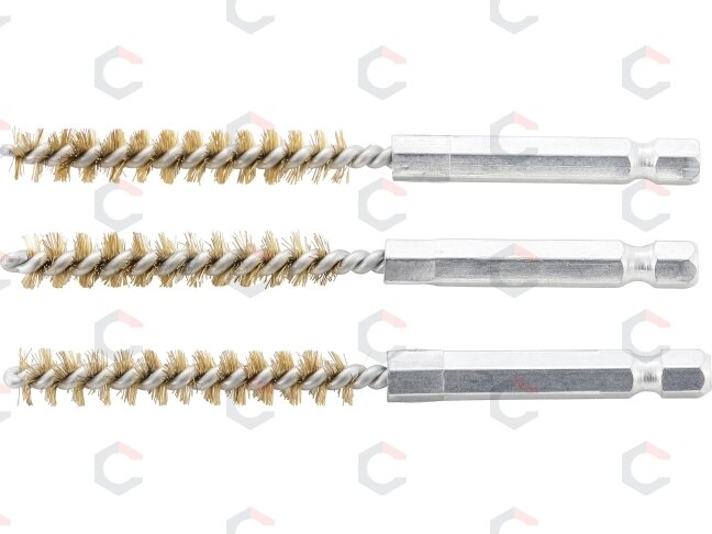 Žalvariniai šepečiai vamzdeliams | 8 mm | 6,3 mm (1/4") | 3 vnt. (3078-8-M) Žalvariniai šepečiai vamzdeliams | 8 mm | 6,3 mm (1/4") | 3 vnt. (3078-8-M)