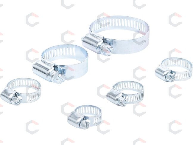 Žarnų sąvaržų asortimentas | Ø 4-45 mm | 6 vnt. (80855) Žarnų sąvaržų asortimentas | Ø 4-45 mm | 6 vnt. (80855)