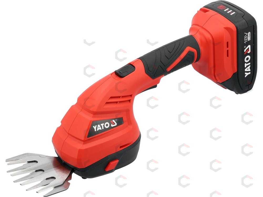 Žirklės krūmams ir žolei akumuliatorinės | 18V + 2 AH | 100 W (YT-828357) Žirklės krūmams ir žolei akumuliatorinės | 18V + 2 AH | 100 W (YT-828357)
