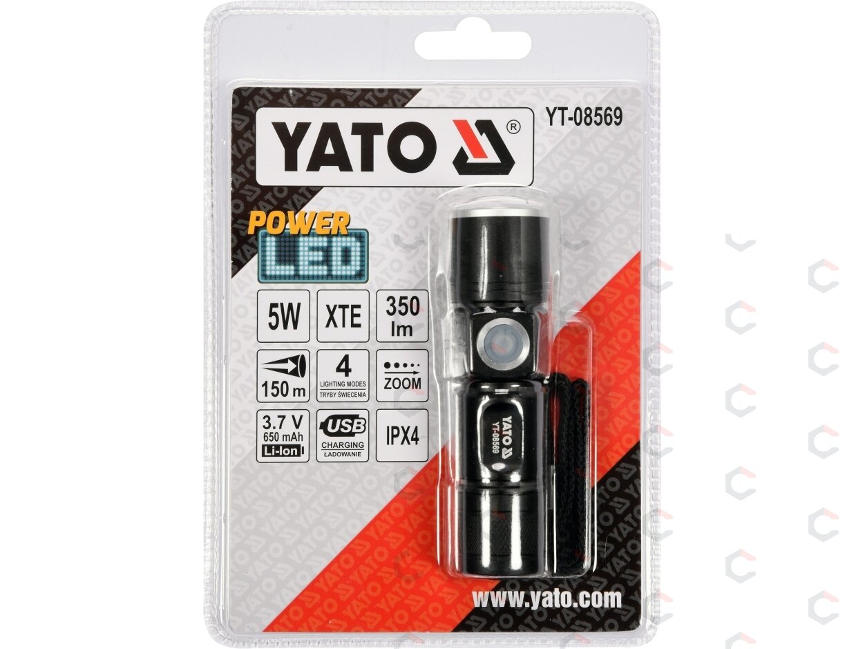 Žibintuvėlis XT-E CREE 5W USB, 94X27MM Akumuliatorinis (YT-08569) 3