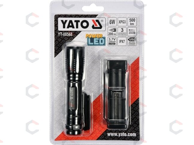 Žibintuvėlis XP-G3 CREE 6W Akumuliatorinis (YT-08568) 5 Žibintuvėlis XP-G3 CREE 6W Akumuliatorinis (YT-08568) 5