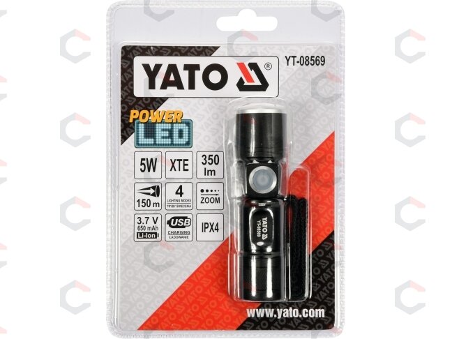 Žibintuvėlis XT-E CREE 5W USB, 94X27MM Akumuliatorinis (YT-08569) 3