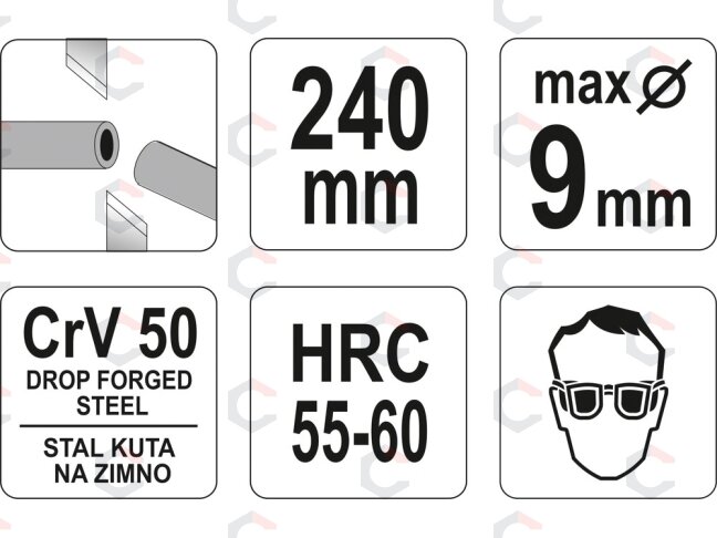Žirklės kabeliui | 240 mm (YT-1969) 2 Žirklės kabeliui | 240 mm (YT-1969) 2