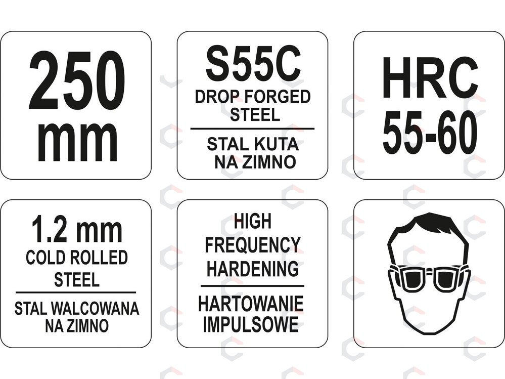 Žirklės skardai | 250 mm (YT-1964) 3 Žirklės skardai | 250 mm (YT-1964) 3