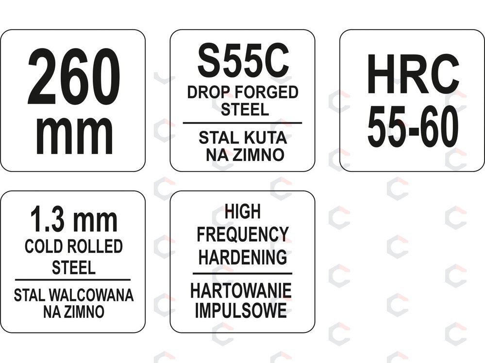 Žirklės skardai | 260 mm (YT-1970) 2 Žirklės skardai | 260 mm (YT-1970) 2