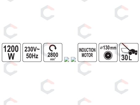 Žoliapjovė elektrinė | 1200W | 320 mm | 30 L (YT-852081) 13 Žoliapjovė elektrinė | 1200W | 320 mm | 30 L (YT-852081) 13