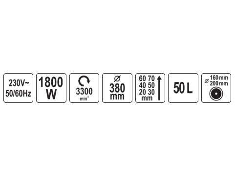 Žoliapjovė elektrinė | 1800W | 380 mm | 50 L (YT-85205) 8 Žoliapjovė elektrinė | 1800W | 380 mm | 50 L (YT-85205) 8