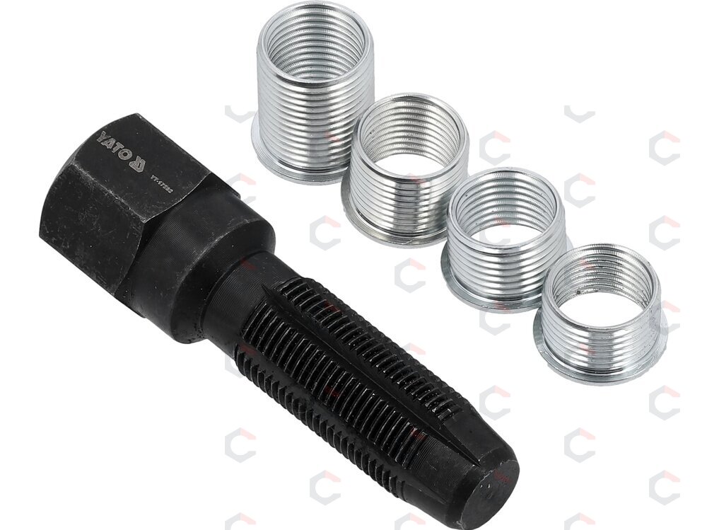 Žvakės sriegio remonto rinkinys | M14x1.25 mm / M16x1.25 mm (YT-17582) 1 Žvakės sriegio remonto rinkinys | M14x1.25 mm / M16x1.25 mm (YT-17582) 1