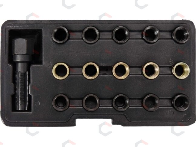 Žvakės sriegio lizdo remonto rinkinys | M14 x 1,25 mm | 16 vnt. (YT-17580) Žvakės sriegio lizdo remonto rinkinys | M14 x 1,25 mm | 16 vnt. (YT-17580)