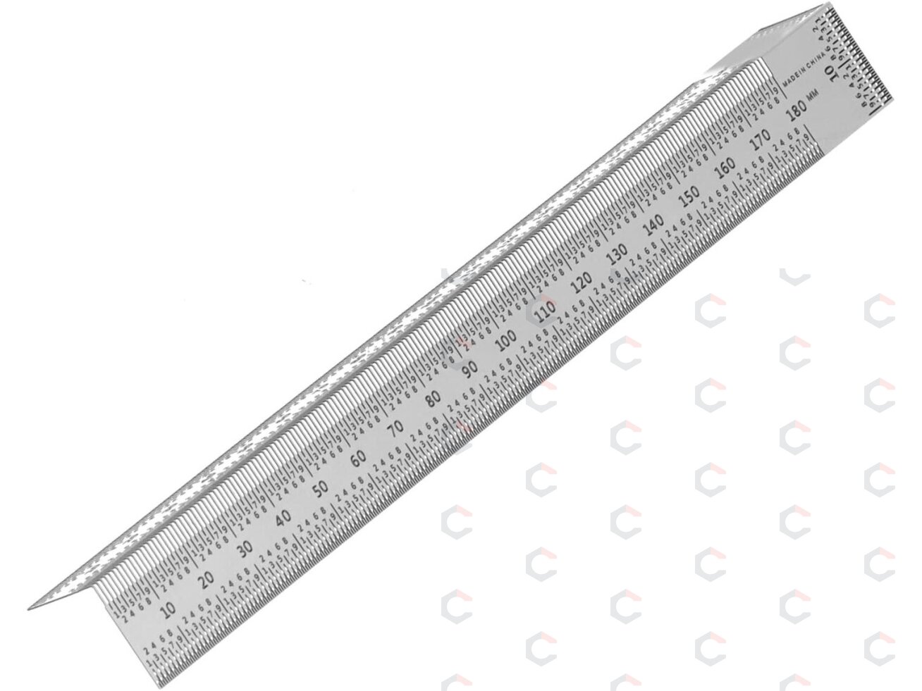 Žymėjimo / įbrėžimo liniuotė | nerūdijantis plienas | kampinė | 180 mm (SR180) Žymėjimo / įbrėžimo liniuotė | nerūdijantis plienas | kampinė | 180 mm (SR180)